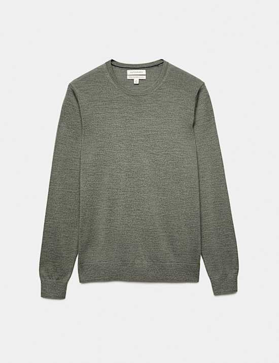 Pure Extra Fine Merino Wool Crew Neck Jumper