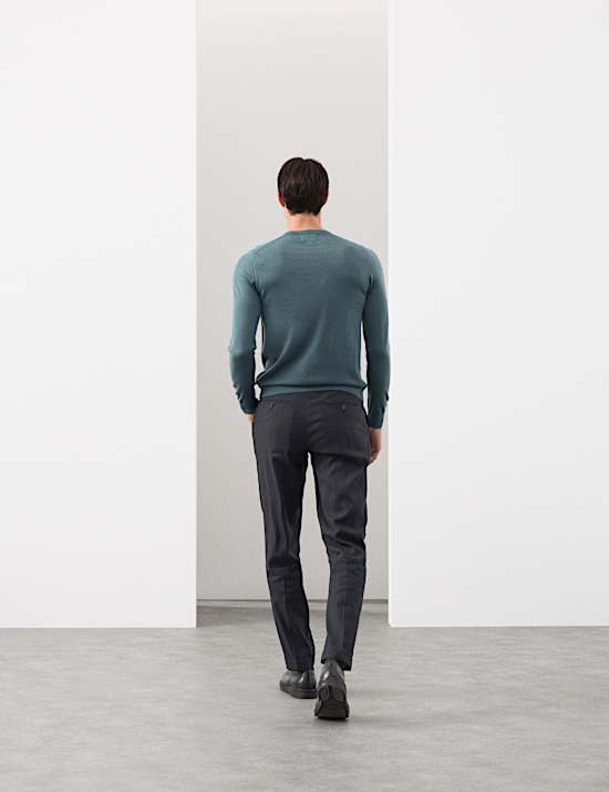 Pure Extra Fine Merino Wool Crew Neck Jumper