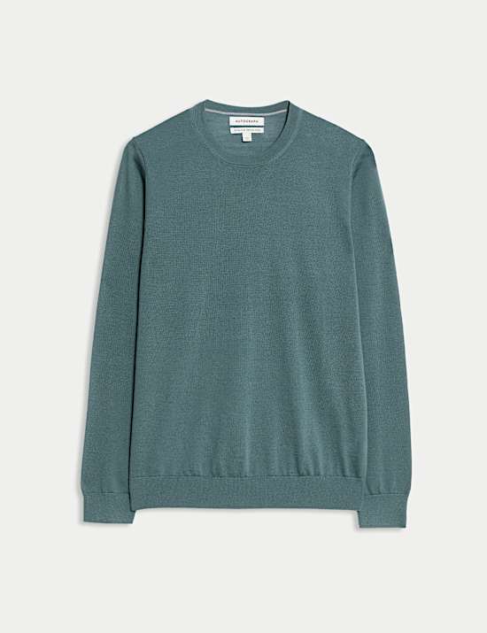 Pure Extra Fine Merino Wool Crew Neck Jumper