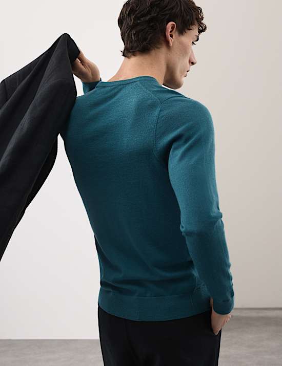 Pure Extra Fine Merino Wool Crew Neck Jumper