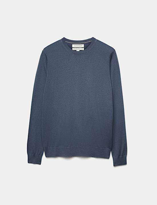 Pull 100 % laine m&eacute;rinos extra-fine &agrave; encolure ronde