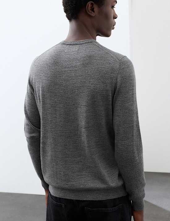 Pure Extra Fine Merino Wool Crew Neck Jumper