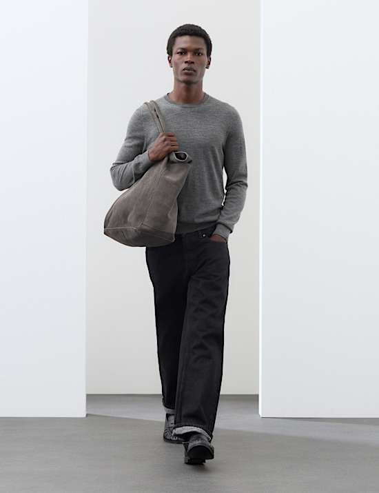 Pure Extra Fine Merino Wool Crew Neck Jumper