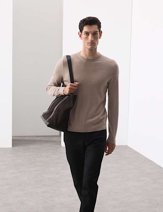 Pure Extra Fine Merino Wool Crew Neck Jumper