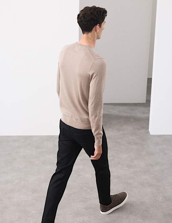 Pure Extra Fine Merino Wool Crew Neck Jumper