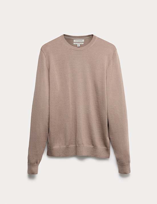 Pure Extra Fine Merino Wool Crew Neck Jumper