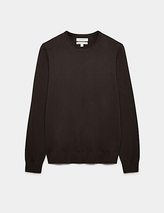 Pure Extra Fine Merino Wool Crew Neck Jumper
