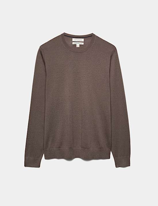 Pull 100 % laine m&eacute;rinos extra-fine &agrave; encolure ronde