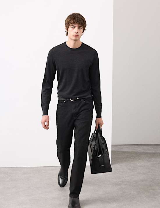 Pure Extra Fine Merino Wool Crew Neck Jumper