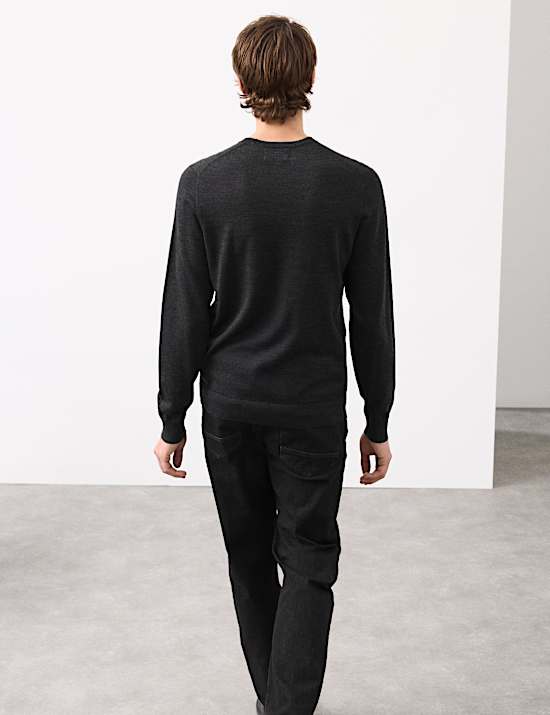 Pure Extra Fine Merino Wool Crew Neck Jumper