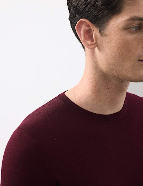Pure Extra Fine Merino Wool Crew Neck Jumper