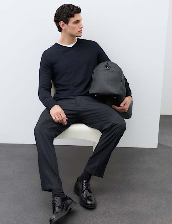 Pure Extra Fine Merino Wool V-Neck Jumper