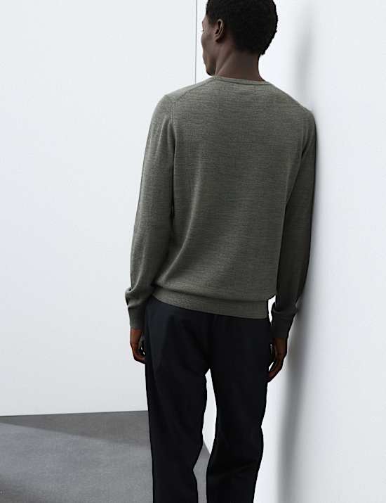 Pure Extra Fine Merino Wool V-Neck Jumper