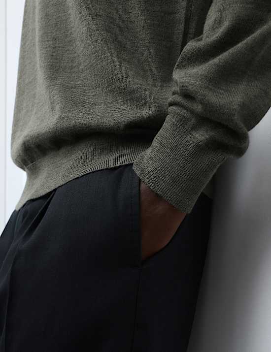 Pure Extra Fine Merino Wool V-Neck Jumper