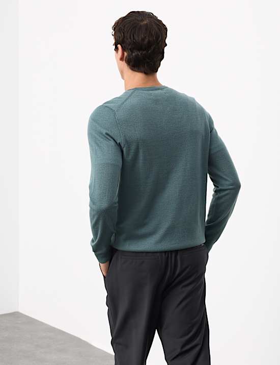 Pure Extra Fine Merino Wool V-Neck Jumper