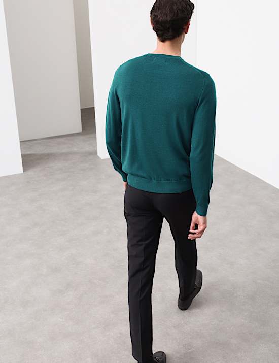 Pure Extra Fine Merino Wool V-Neck Jumper