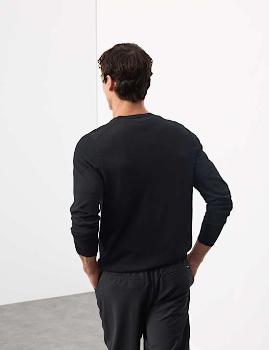 Pure Extra Fine Merino Wool V-Neck Jumper
