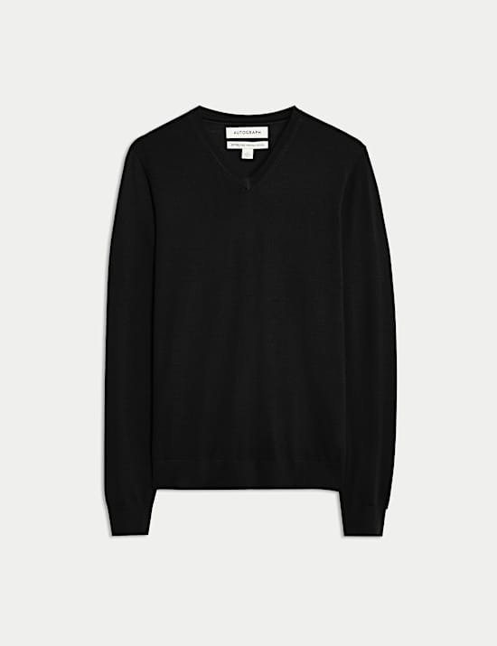 Pure Extra Fine Merino Wool V-Neck Jumper