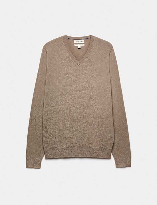 Pull pure laine m&eacute;rinos extra-fine &agrave; col en V