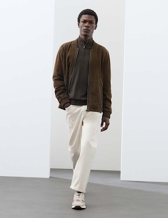 Pure Extra Fine Merino Wool Half Zip Jumper