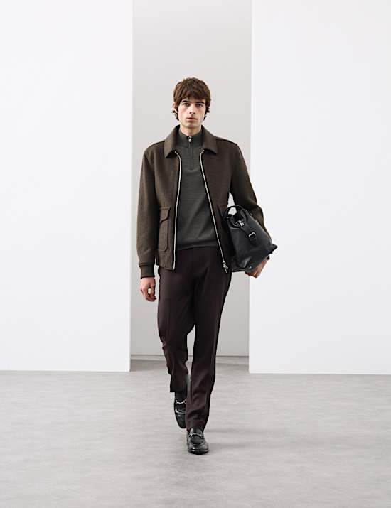 Pure Extra Fine Merino Wool Half Zip Jumper