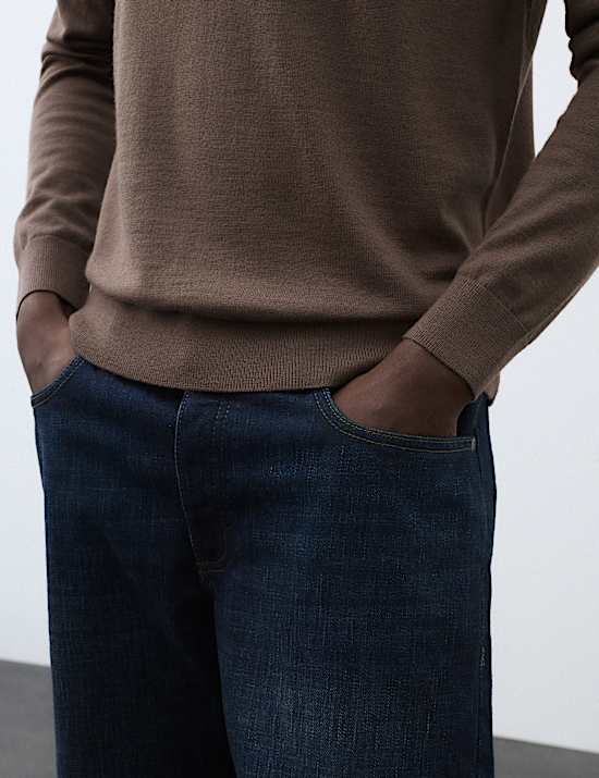 Pure Extra Fine Merino Wool Half Zip Jumper
