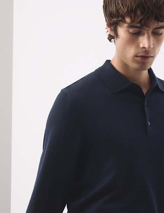 Pure Extra Fine Merino Wool Polo Shirt