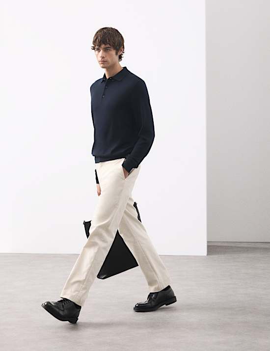 Pure Extra Fine Merino Wool Polo Shirt