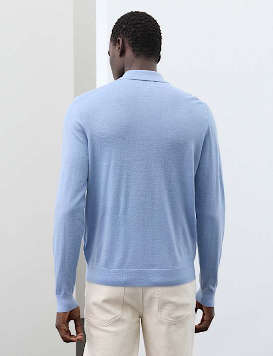 Pure Extra Fine Merino Wool Polo Shirt
