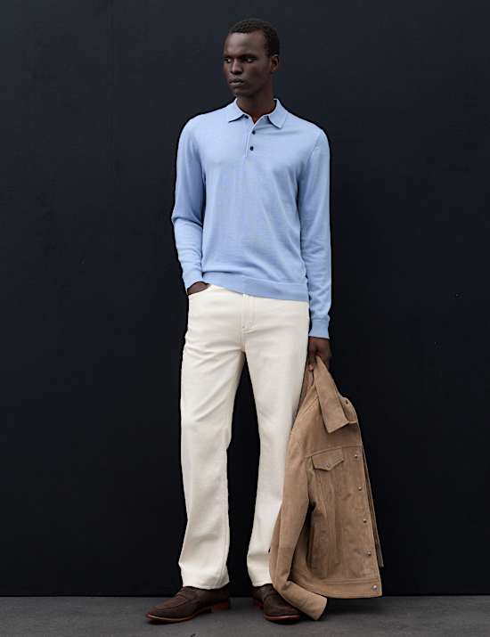 Pure Extra Fine Merino Wool Polo Shirt