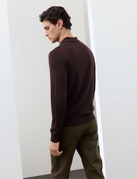 Pure Extra Fine Merino Wool Polo Shirt