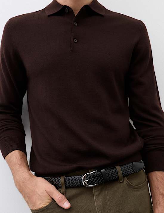 Pure Extra Fine Merino Wool Polo Shirt