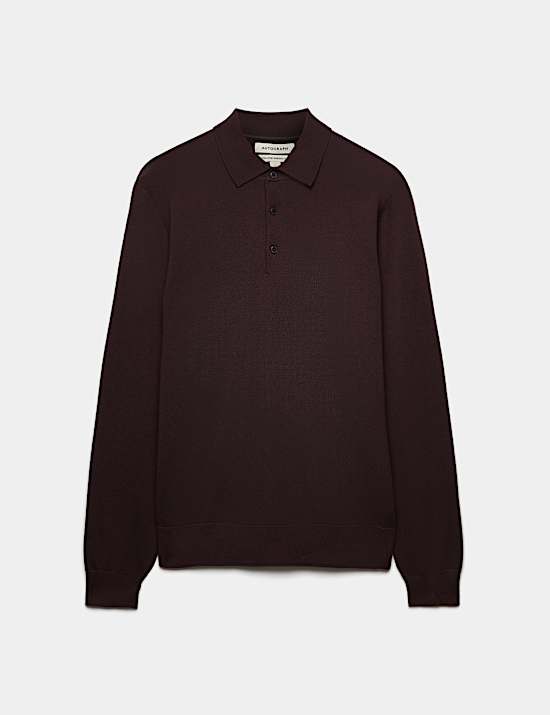 Pure Extra Fine Merino Wool Polo Shirt