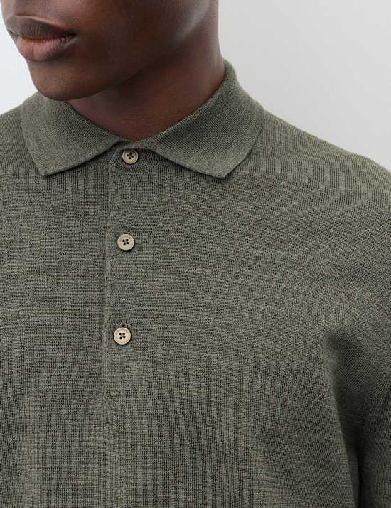 Pure Extra Fine Merino Wool Polo Shirt