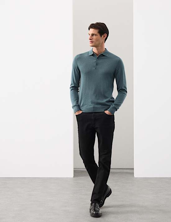 Pure Extra Fine Merino Wool Polo Shirt