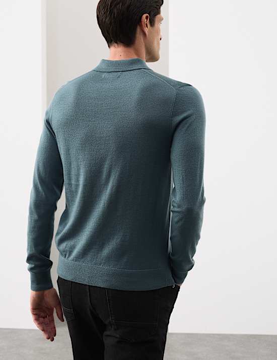 Pure Extra Fine Merino Wool Polo Shirt