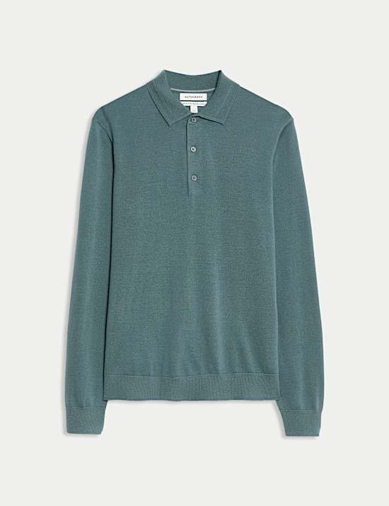 Pure Extra Fine Merino Wool Polo Shirt