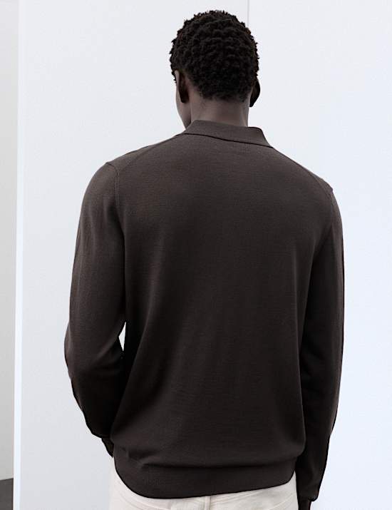 Pure Extra Fine Merino Wool Polo Shirt
