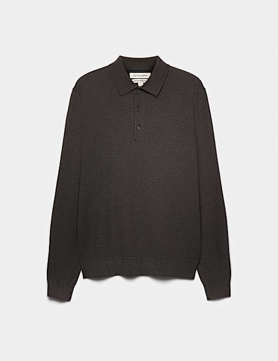 Pure Extra Fine Merino Wool Polo Shirt