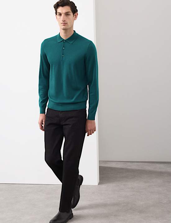 Polo 100 % laine de m&eacute;rinos extra-fine