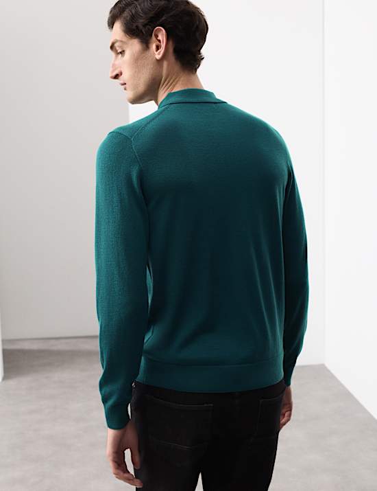 Polo 100 % laine de m&eacute;rinos extra-fine