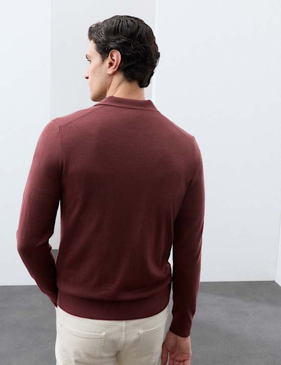Pure Extra Fine Merino Wool Polo Shirt