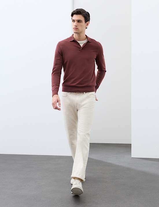 Pure Extra Fine Merino Wool Polo Shirt
