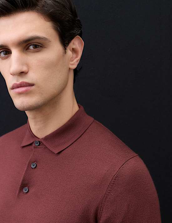 Pure Extra Fine Merino Wool Polo Shirt