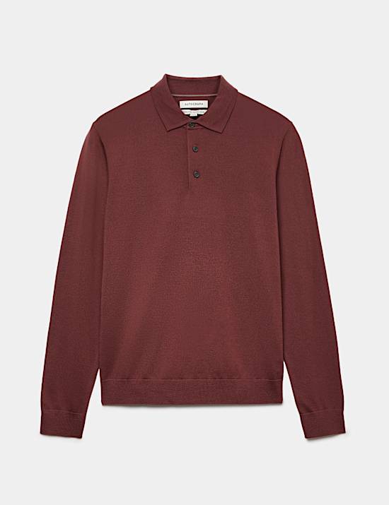 Pure Extra Fine Merino Wool Polo Shirt
