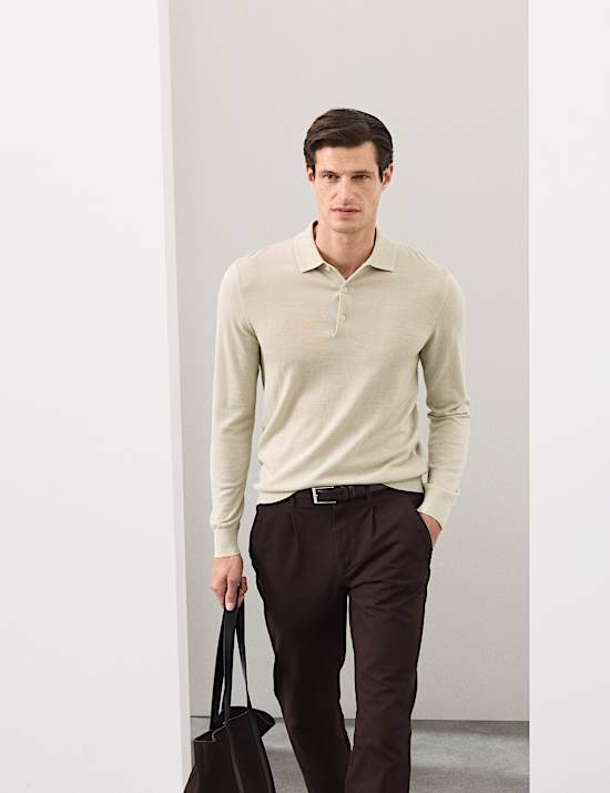 Polo 100 % laine de m&eacute;rinos extra-fine
