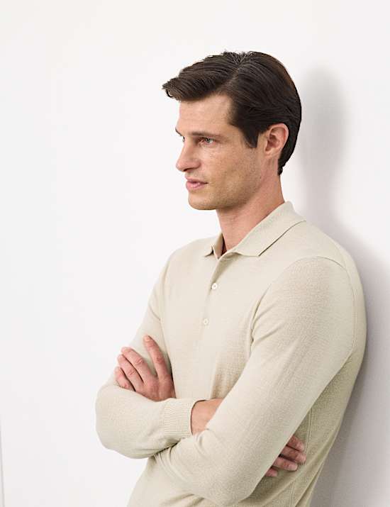 Polo 100 % laine de m&eacute;rinos extra-fine