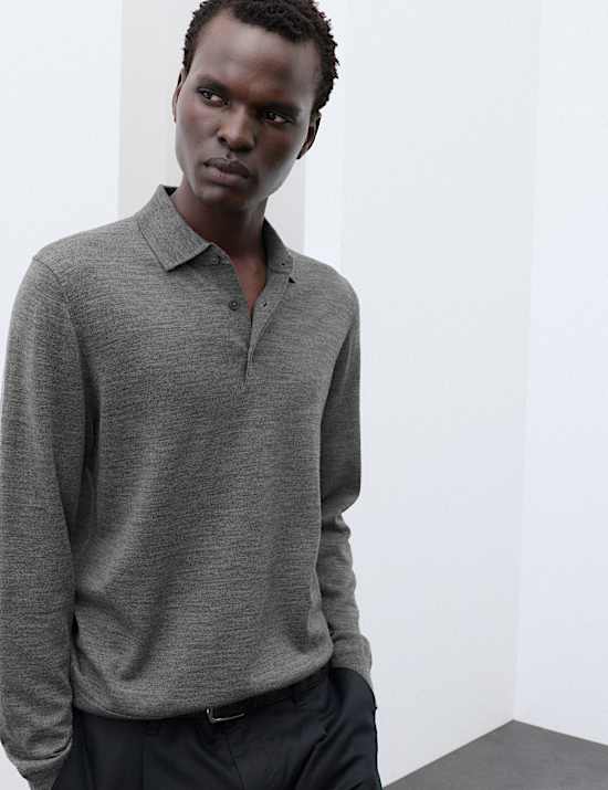 Pure Extra Fine Merino Wool Polo Shirt