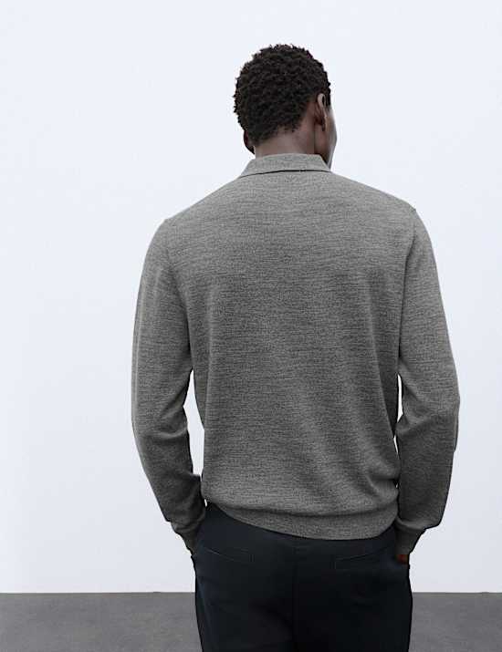 Pure Extra Fine Merino Wool Polo Shirt