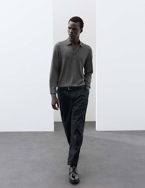 Pure Extra Fine Merino Wool Polo Shirt